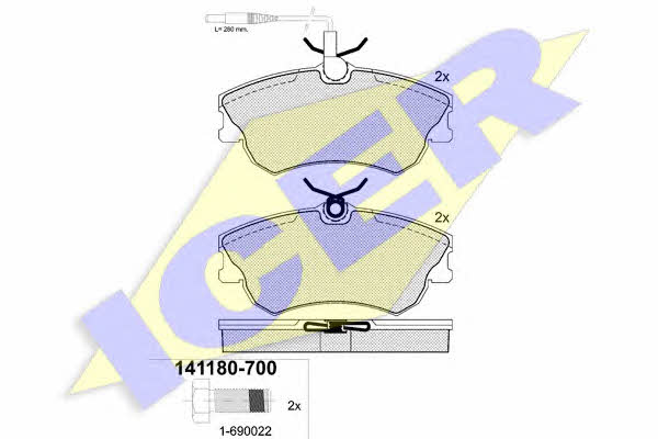 Icer 141180 Brake Pad Set, disc brake 141180