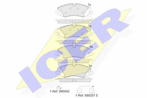 Icer 181957-203 Brake Pad Set, disc brake 181957203
