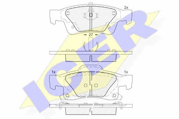 Icer 181989 Brake Pad Set, disc brake 181989