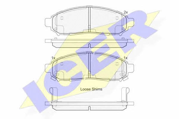 Icer 182003-200 Brake Pad Set, disc brake 182003200