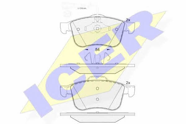 Brakes Dodge Dart: 182007 Icer Brake pad set