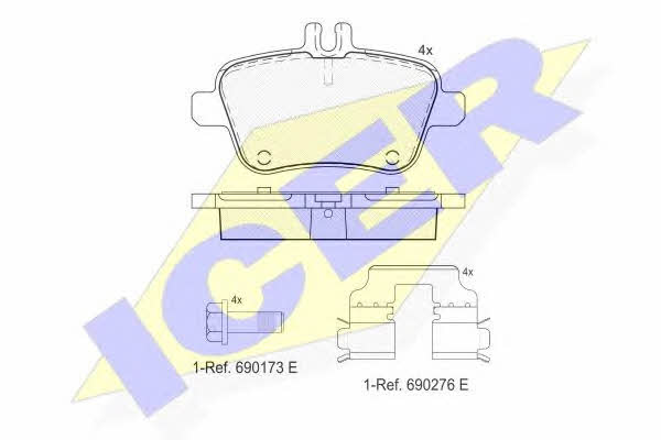 Icer 182039 Brake Pad Set, disc brake 182039