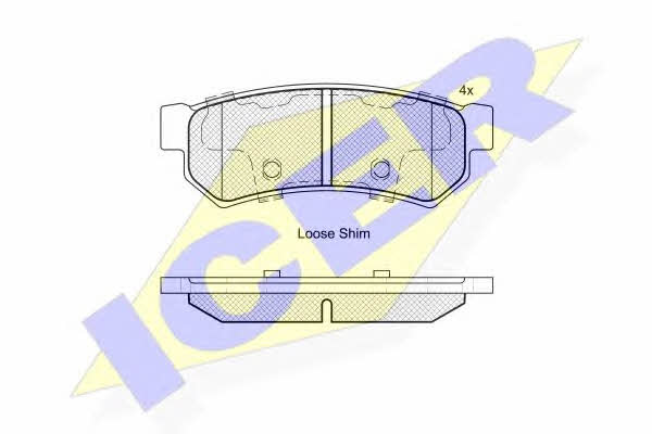 Icer 182058 Brake Pad Set, disc brake 182058