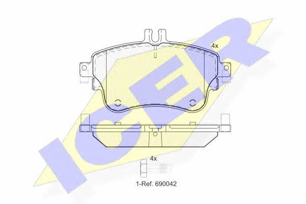 Icer 182062 Brake Pad Set, disc brake 182062