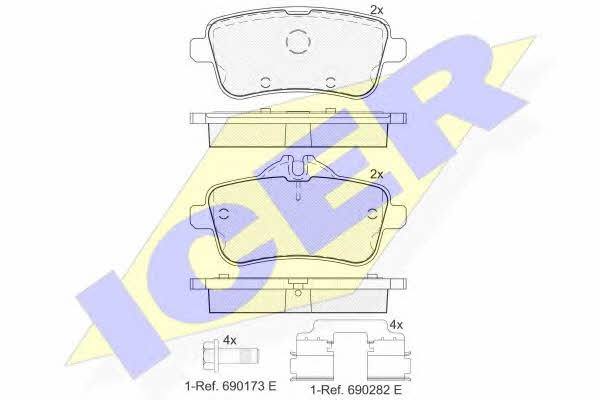 Icer 182072-067 Brake Pad Set, disc brake 182072067