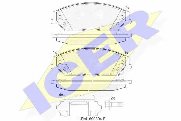 Icer 182077 Brake Pad Set, disc brake 182077