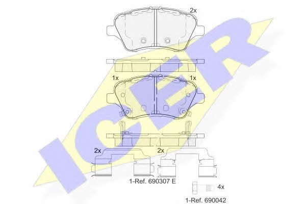 Icer 182108-203 Brake Pad Set, disc brake 182108203