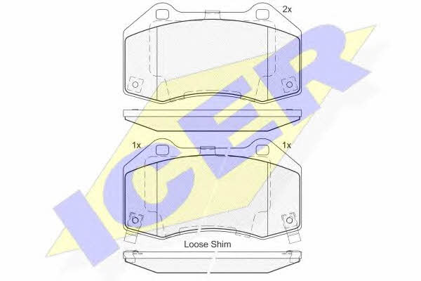 Icer 182132 Brake Pad Set, disc brake 182132