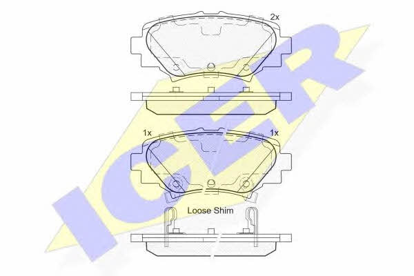 Icer 182169 Brake pad set 182169 182169 Icer Brake pad set