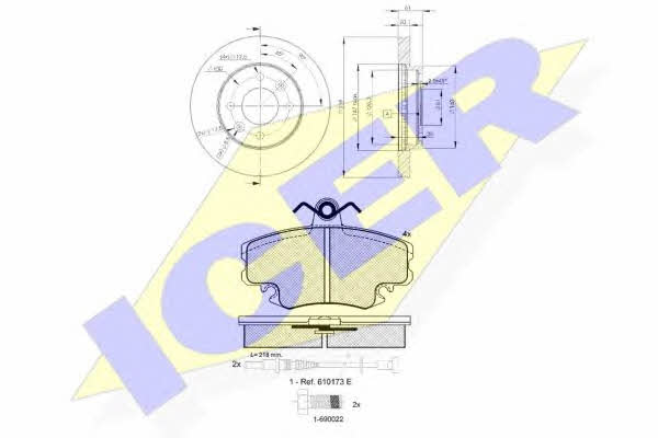  30993-6572 Front ventilated brake discs with pads, set 309936572