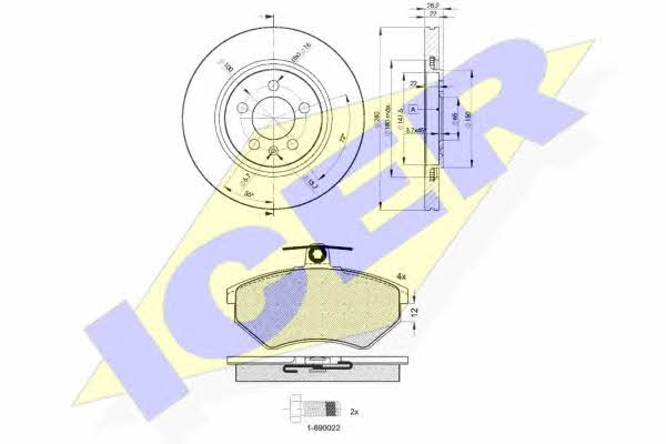  31012-5031 Front ventilated brake discs with pads, set 310125031