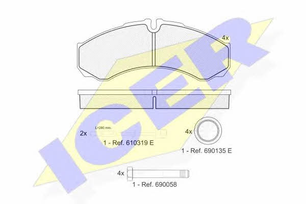 Icer 141208-123 Brake Pad Set, disc brake 141208123