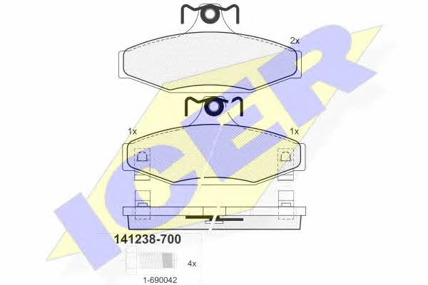Icer 141238-700 Brake Pad Set, disc brake 141238700