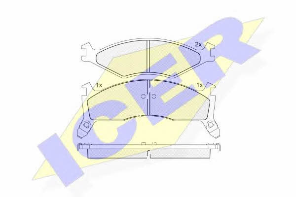 Icer 141270 Brake pad set 141270 141270 Icer Brake pad set