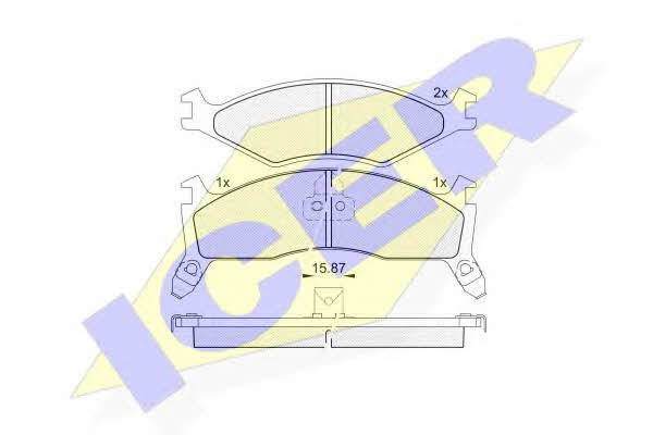 Icer 141270-205 Brake Pad Set, disc brake 141270205