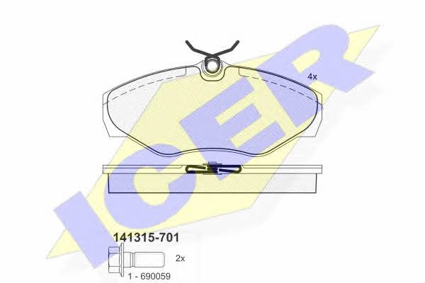 Icer 141315-701 Brake Pad Set, disc brake 141315701