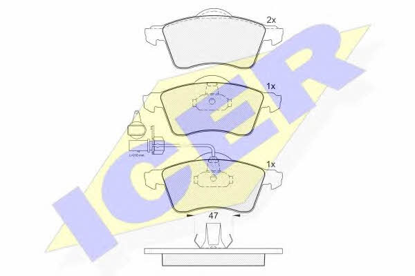Icer 141320 Brake pad set 141320 141320 Icer Brake pad set