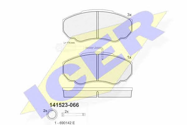 Icer 141523 Brake pad set 141523 141523 Icer Brake pad set