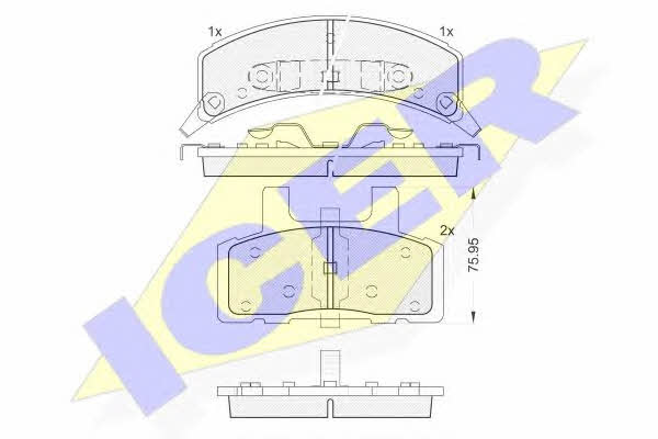 Icer 141563 Brake Pad Set, disc brake 141563