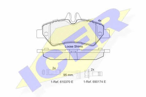 Icer 141787 Brake Pad Set, disc brake 141787