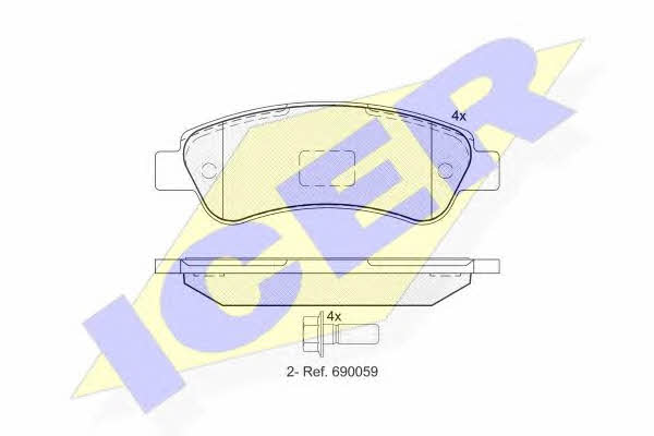 Icer 141804 Brake Pad Set, disc brake 141804