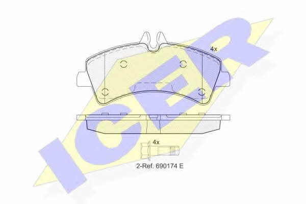 Icer 141849 Brake pad set 141849 141849 Icer Brake pad set