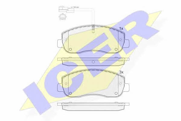 Icer 141999 Brake Pad Set, disc brake 141999