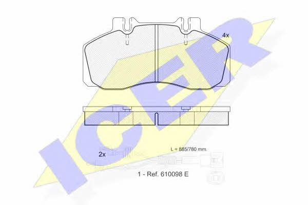 Icer 151080-114 Brake Pad Set, disc brake 151080114