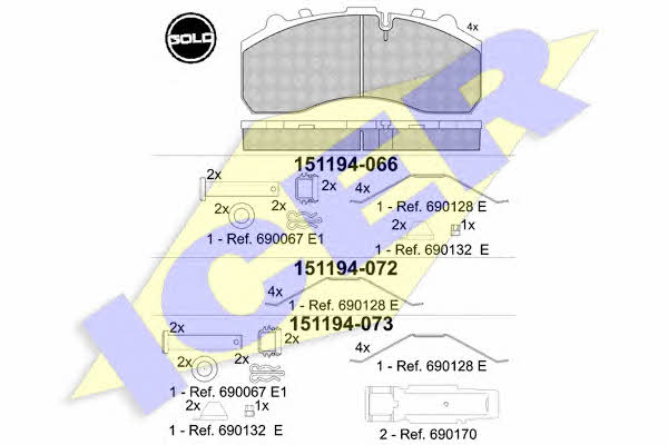 Icer 151194-072 Brake Pad Set, disc brake 151194072