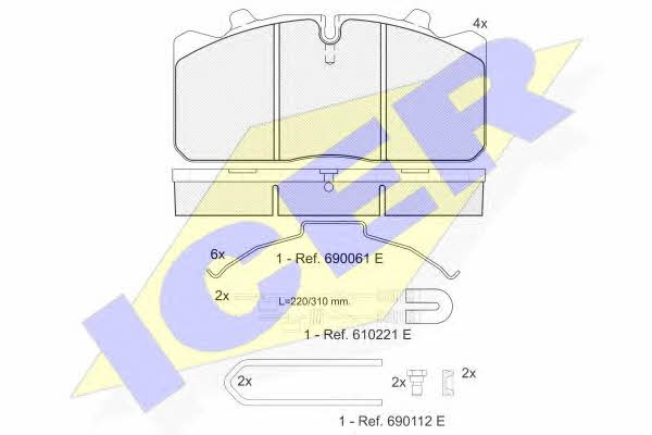 Icer 151253-113 Brake Pad Set, disc brake 151253113