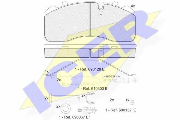 Icer 151254-120 Brake Pad Set, disc brake 151254120