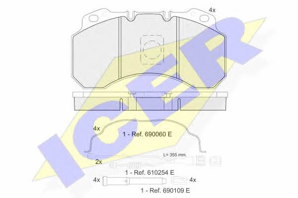 Icer 151280-115 Brake Pad Set, disc brake 151280115