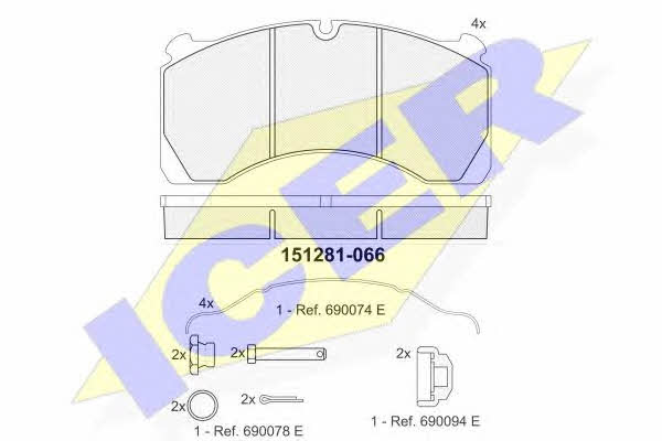 Icer 151281-066 Brake Pad Set, disc brake 151281066