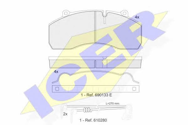 Icer 151423-118 Brake Pad Set, disc brake 151423118