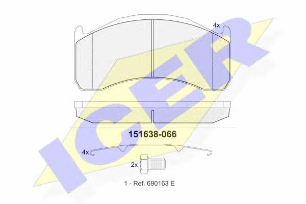 Icer 151638-066 Brake Pad Set, disc brake 151638066