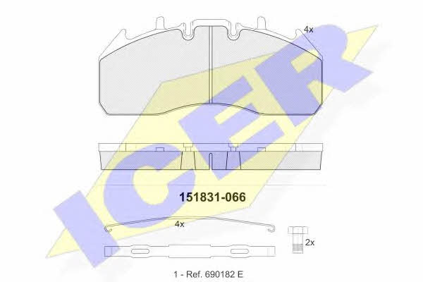 Icer 151831-066 Brake Pad Set, disc brake 151831066