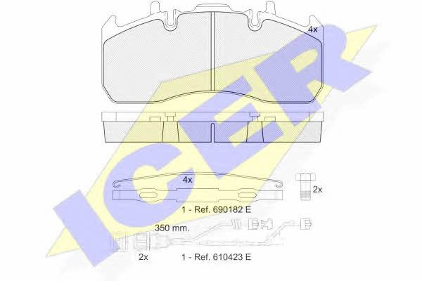 Icer 151841-122 Brake Pad Set, disc brake 151841122