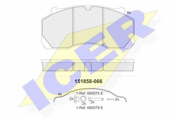 Icer 151858-066 Brake Pad Set, disc brake 151858066