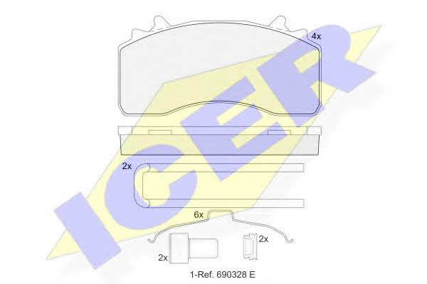 Icer 152154-066 Brake Pad Set, disc brake 152154066