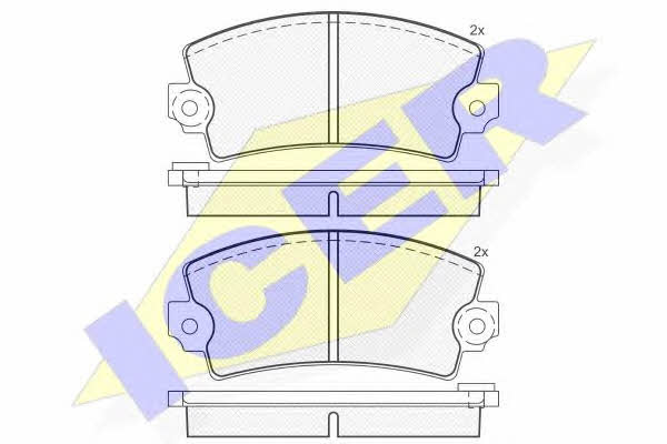 Icer 180101 Brake Pad Set, disc brake 180101