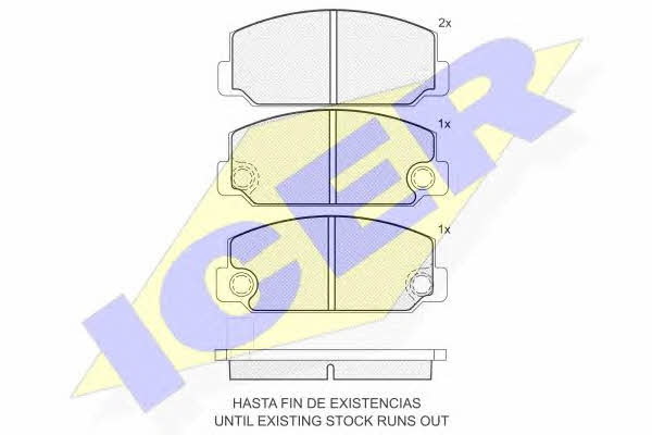 Icer 180195 Brake Pad Set, disc brake 180195