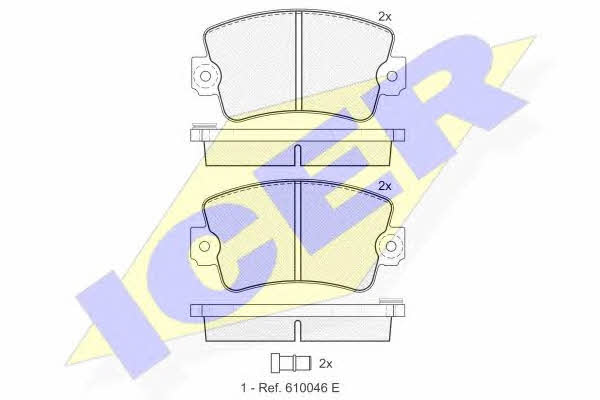 Icer 180257 Brake Pad Set, disc brake 180257