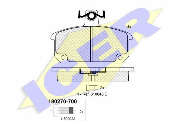 Icer 180270 Brake Pad Set, disc brake 180270