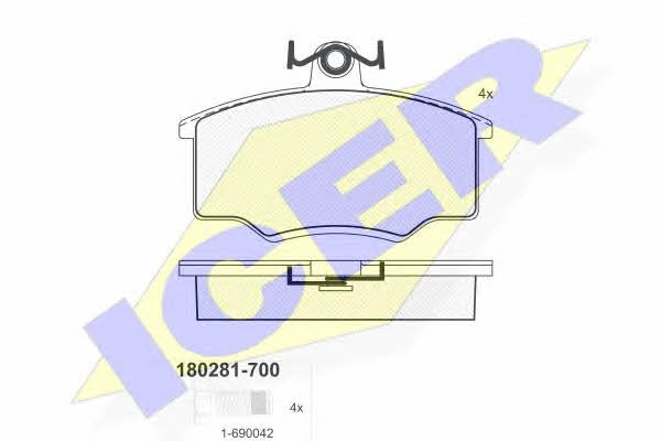 Icer 180281-700 Brake Pad Set, disc brake 180281700