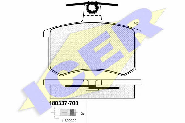 Icer 180337 Brake Pad Set, disc brake 180337