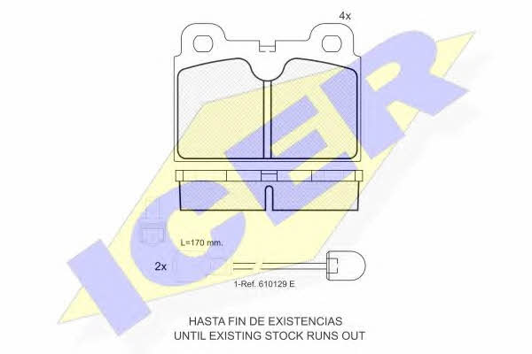 Icer 180360 Brake Pad Set, disc brake 180360