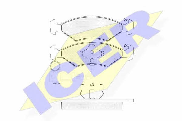 Icer 180410 Brake Pad Set, disc brake 180410