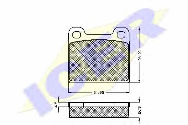 Icer 180491 Brake Pad Set, disc brake 180491