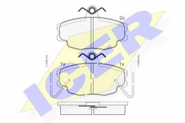 Icer 180554 Brake Pad Set, disc brake 180554