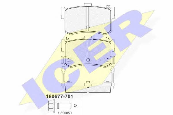 Icer 180677-701 Brake Pad Set, disc brake 180677701